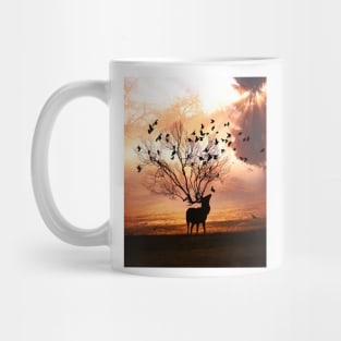 Sunset Deer Mug